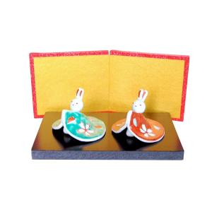 雛人形 コンパクト 有田焼 京雛 屏風 敷き台付き 化粧箱入り 陶磁器製