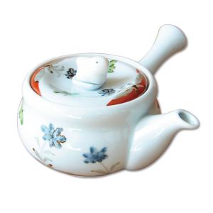 煎茶道具 急須 後手急須 染付 蘭 井上春峰作 平安春峰作 茶道 : 茶道具