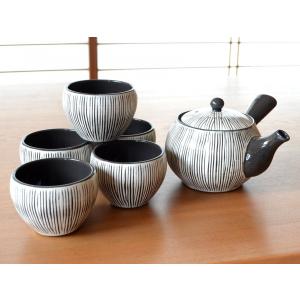 新品未使用 有田焼 急須&5品茶碗セット 茶器セット 日本茶 有田焼 青海波 U急須茶器揃（急須1個・湯呑5客