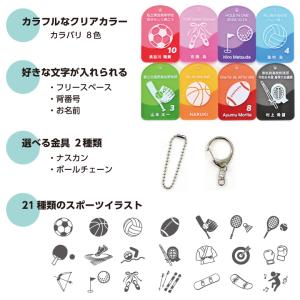 名入れ 部活 アクリルキーホルダー 運動部 カ...の詳細画像1