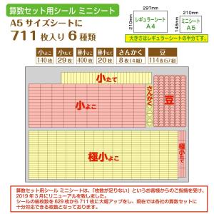 お名前シール 算数セット ミニ/透明 大容量7...の詳細画像5