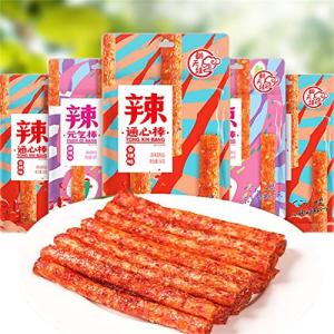 辣条 ラーティアオ 中国 お菓子 翻天娃辣条麻辣休食品小吃 素食手撕面筋 爆辣通心棒 通心棒 ベースフード