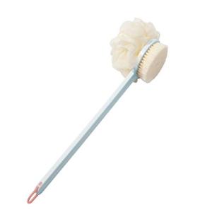 Metglad ボディブラシ 泡立ちやすい 長いハンドル 両面タイプ 美肌効果 抗菌 カビが生えない 人気 お風呂ブラシ バスグッズ 背中ニキビ 背中