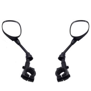 SATiNU 自転車 バックミラー オフロードミラー バック ミラー ミラーマウントクランプ 360°回転 広視野 凸面鏡