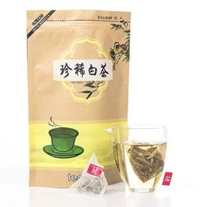 Bacilio 中国白毫銀針 トップクラス 白茶 ホワイトティー 雲南産 ベタークラス 新茶 白茶芽 天然野生栽 無農薬 三角カバン ティーバッグ 強