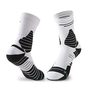 スポーツ アウトドア ソックス 登山 靴下 スキー スノーボード 厚手 防寒 通気 抗菌 防臭 吸汗 速乾,白黒,ワンサイズ Taodeli