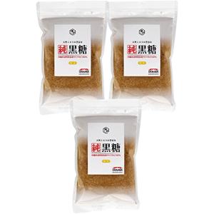 沖ピ 天然ミネラル豊富な純黒糖 粉末タイプ300g×3袋 沖縄県波照間島産サトウキビ100% 黒砂糖 無添加
