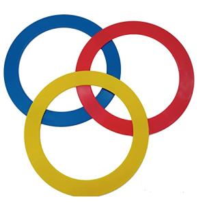 nijimomo ジャグリング リング 3個セット ハンドスローリング 小道具 大道芸 軽量 プラスティック製