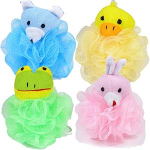 SAKIRABITO ボディウォッシュボール ボディスポンジ スポンジボール 泡立て 石鹸 ボディソープ お風呂 バスタイム アニマル バスグッズ 泡