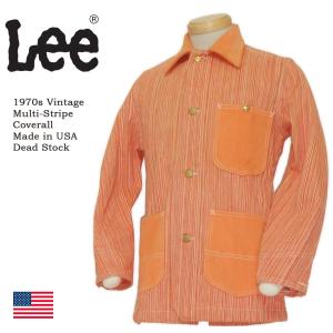H.D.Lee 70's マルチストライプ カバーオール デッドストック ヴィンテージ 米国製 MR表記 身幅50cm 70年代 レディース可 [コレクターズ級]