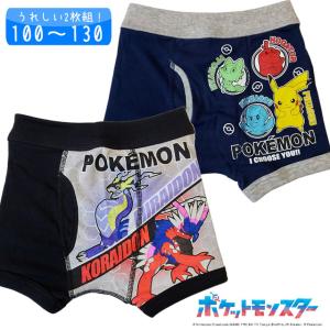 キッズ ボクサーブリーフ ポケモン 2枚組 ボクサーパンツ ポケットモンスター 男の子 男子 子供用 肌着 下着 パンツ inn38