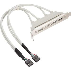 変換名人 PCIブラケット用 USB2.0x4ポート延長ケーブルセット PCIB-USB4