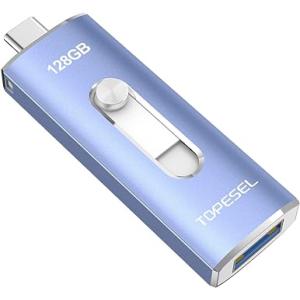 TOPESEL USBメモリ128GB 3.0 Type-C 2in1 OTG デュアルメモリTyp...