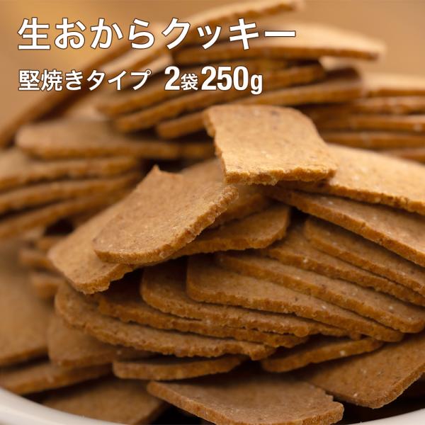 生おからクッキー 堅焼き 500g (250g×2袋) 送料無料 おから 豆乳 大豆 クッキー 卵不...