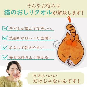 猫 ハンドタオル 3枚セット 吊り下げ ループ...の詳細画像2