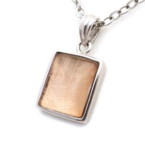 Silver925 ギベオン(メテオライト隕石) 11mm パープル 六芒星