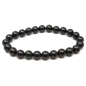 北投石 ブレスレット 8mm 黒色 ブラック 台湾産 ほくとうせき セラミック ラジウム Hokutolite 父の日 ギフト プレゼント