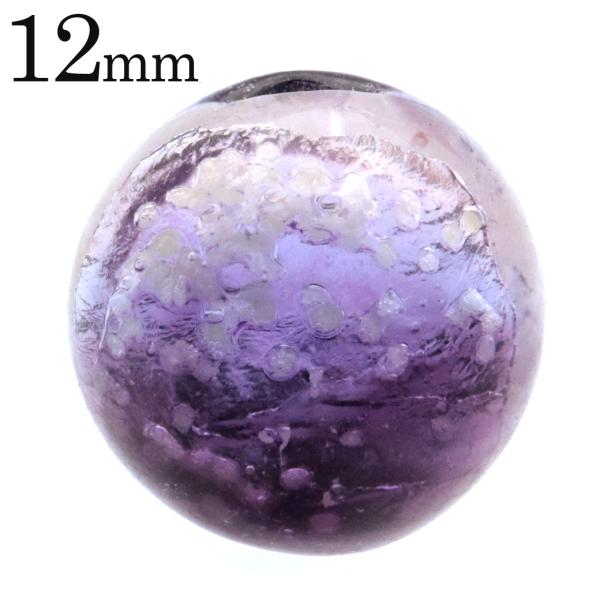 ホタルガラス 光る マリンパープル クリア ビーズ 粒売り 12mm 光る 夜光 バラ売り とんぼ玉...