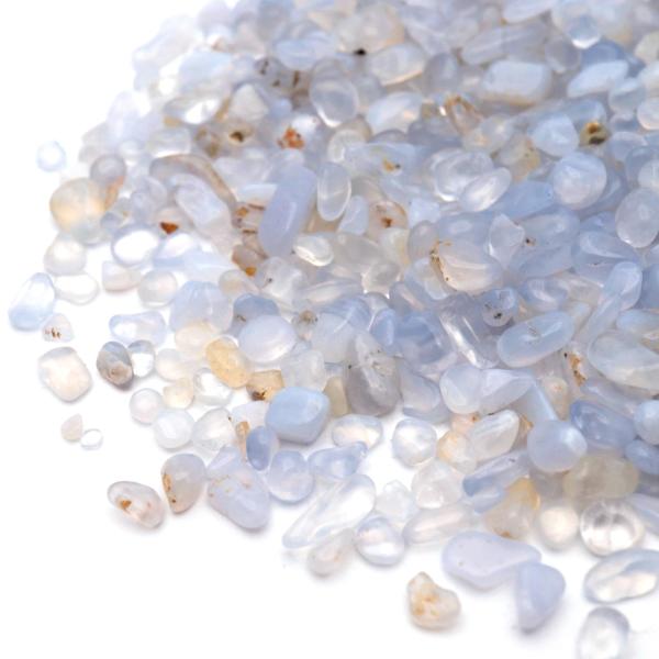 ブルーレースアゲートさざれ 小粒 極小 100g 空色縞瑪瑙 天然石 チップ レジン封入に 材料 パ...