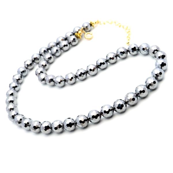 テラヘルツ鉱石 ネックレス ミラーカット 8mm 128面カット 健康 パワーストーン Terahe...