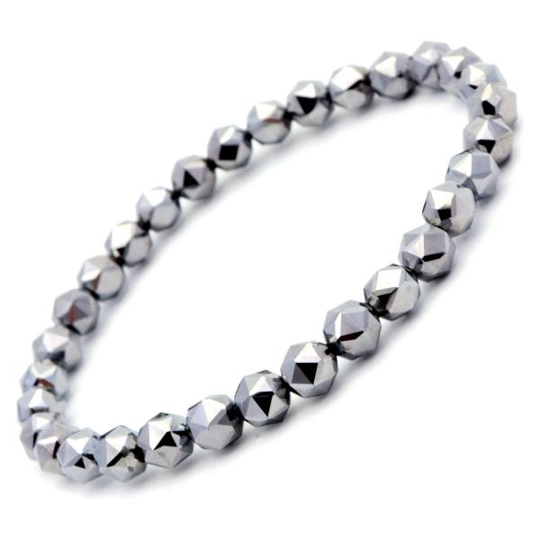 テラヘルツ鉱石 ブレスレット 6mm スターカット 健康 パワーストーン Terahertz 父の日...