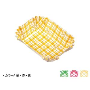 COCO-CASE　角大　チェック柄　黄　１袋（５００枚入）　おかずカップ