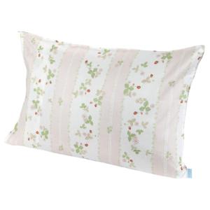 西川 (Nishikawa) 枕カバー 63X43cm のサイズの枕用 ウェッジウッド ワイルドストロベリー 綿100% 日本製 ピンク P｜one-stop