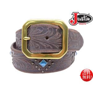 TORNADO MART（トルネードマート） ベルト レザー 本革 スタッズ 赤 茶