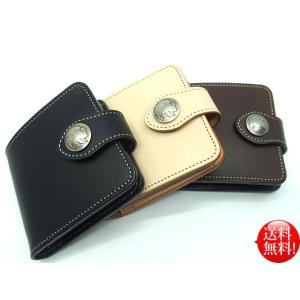 KC,S 日本製 カービング ミドルウォレット ブラック アーモンド