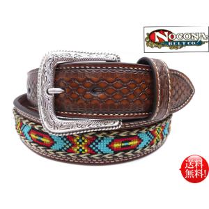 USA コンチョ サウスウエスト ネイティブ刺繍 編み込み ホースヘアー コンチョ 切替 ウエスタン...