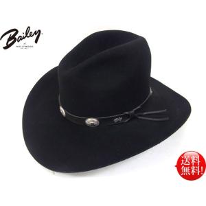 Bailey メンズ フェルト ウエスタンハット NAVARRO ブラック ブラウン