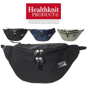 Healthknit(ヘルスニット) ナイロン ウエストバッグ メンズ 軽量 撥水加工 ボディバッグ レディース ユニセックス バッグ かばん ショルダーバッグ 鞄｜onecolors