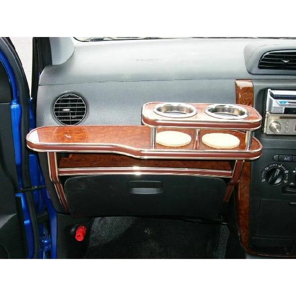 携帯ホルダー付22色から選べるミラアヴィ後期(05/8〜)フロントテーブル iPhone対応可