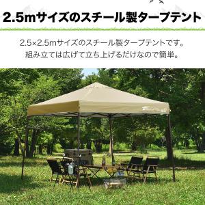 タープテント 安心の1年保証 2.5m×2.5...の詳細画像1
