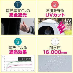 1年保証 FIELDOOR ワンタッチテント ...の詳細画像3