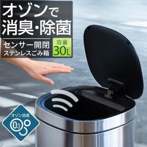 1年保証 ゴミ箱 消臭機能付き 自動開閉 30L ふた付き オゾン発生機能付き 消臭 脱臭 除菌 センサー開閉 角型 人感センサー おしゃれ 電動 ごみ箱 送料無料