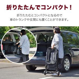 1年保証 ショッピングカート ワンタッチ 折り...の詳細画像4