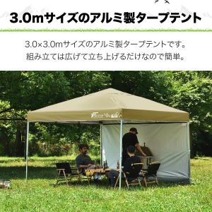 タープテント 1年保証 3m ワンタッチ FI...の詳細画像1