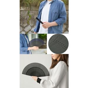 1年保証 高級シルク扇子 せんす 長さ22cm...の詳細画像3