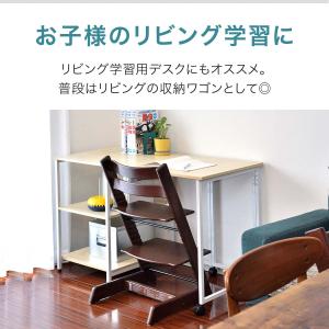 1年保証 折りたたみデスク 棚付き 幅120c...の詳細画像4