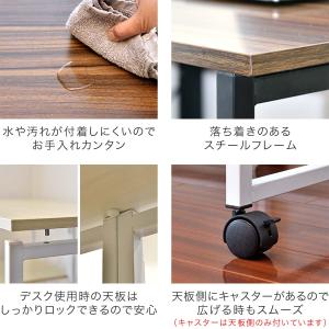 1年保証 折りたたみデスク 棚付き 幅120c...の詳細画像5