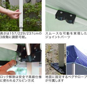 タープテント 安心の1年保証 2mx2m サイ...の詳細画像5
