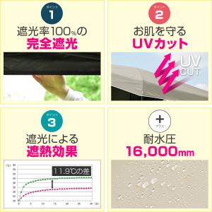 1年保証 タープテント ワンタッチ 2.5m ...の詳細画像4