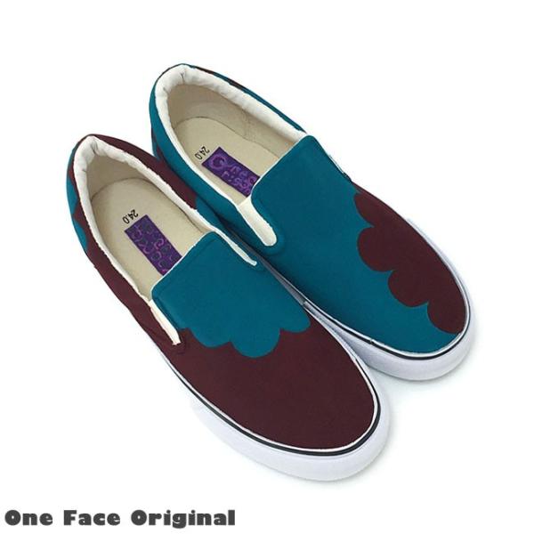 スニーカー「MOKUMOKUd」2色のもくもく作品！ハンドドローイングで制作！パイカラー！（レディー...