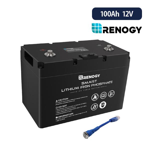 RENOGY スマート リン酸鉄リチウムイオンバッテリー100AH 12V 直列接続不可  レノジー...