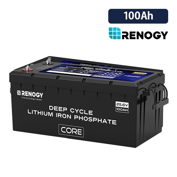 RENOGY 100AH 24V リン酸鉄リチウムイオンバッテリー ヒート機能付き CORE LT ...