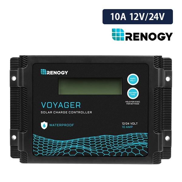 RENOGY 10A 防水 PWMチャージコントローラー 12V/24V兼用 液晶画面付き 4段階充...