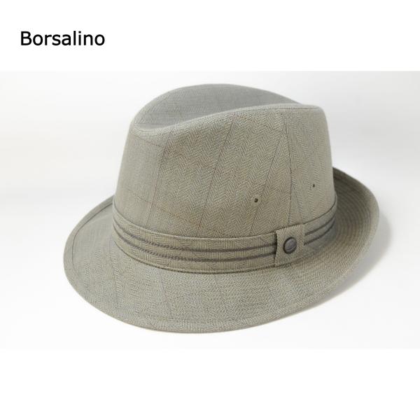 帽子　メンズ　チロル　へリンボン格子　ボルサリーノ