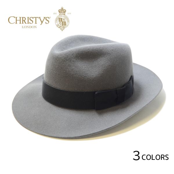 帽子　メンズ　中折れ帽子　ツバ広　CHRISTYS'