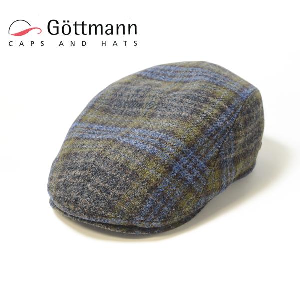 Gottmann　ハンチング　チェック柄　帽子　秋冬　ゴットマン